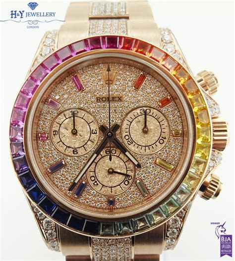 black market triple aaa rolex daytona rainbow|Rolex rainbow diamonds.